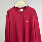 Red Cotton Chest Logo Long-Sleeve - Men's