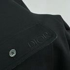 Black Cotton Flap Pocket Overshirt - Men's