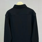 Black Cotton Flap Pocket Overshirt - Men's