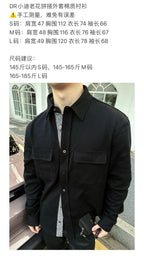 Black Cotton Flap Pocket Overshirt - Men's