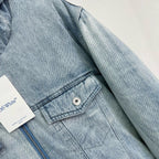 Blue Denim Washed Hooded - Men's
