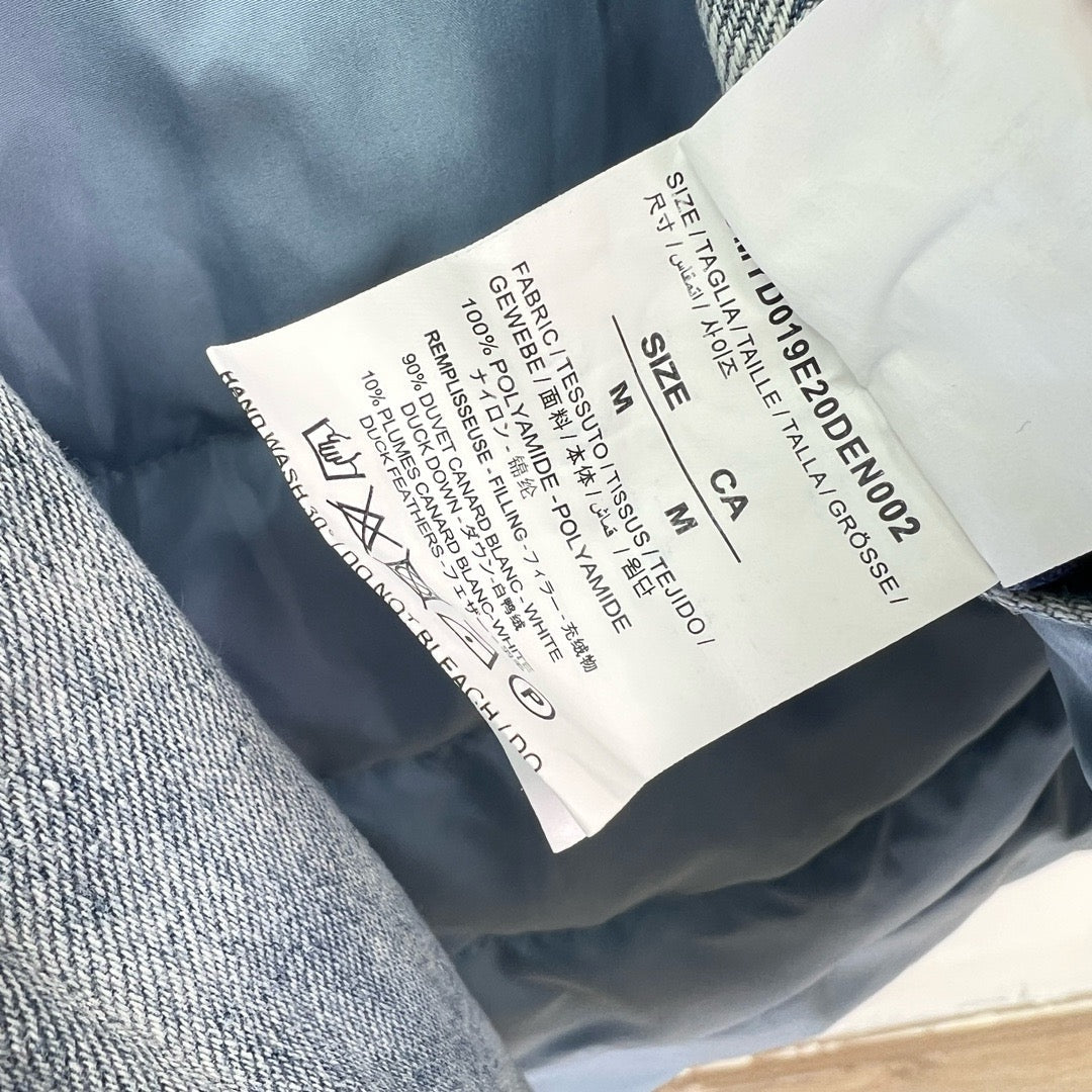 Blue Denim Washed Hooded - Men's
