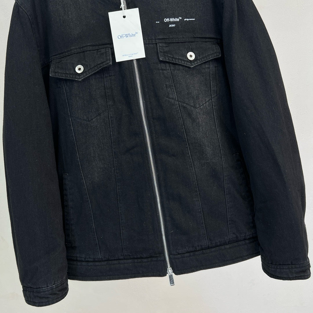 Blue Denim Washed Hooded - Men's