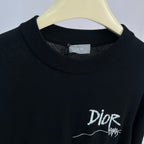 Black Wool Signature Crewneck - Men's