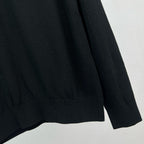 Black Wool Signature Crewneck - Men's