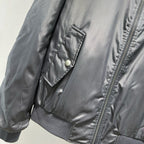 Grey Satin Plain Bomber - Men's