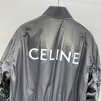 Grey Satin Plain Bomber - Men's