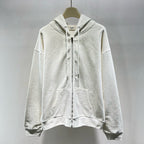 Cream Cotton Plain Zip-Through - Men's