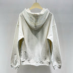 Cream Cotton Plain Zip-Through - Men's