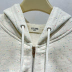 Cream Cotton Plain Zip-Through - Men's