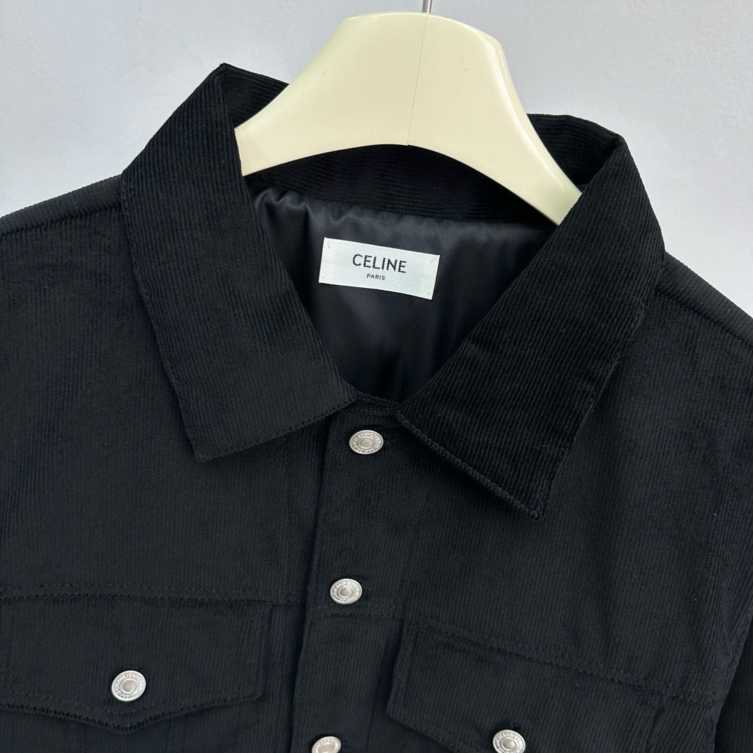 Black Cotton Plain Trucker - Men's