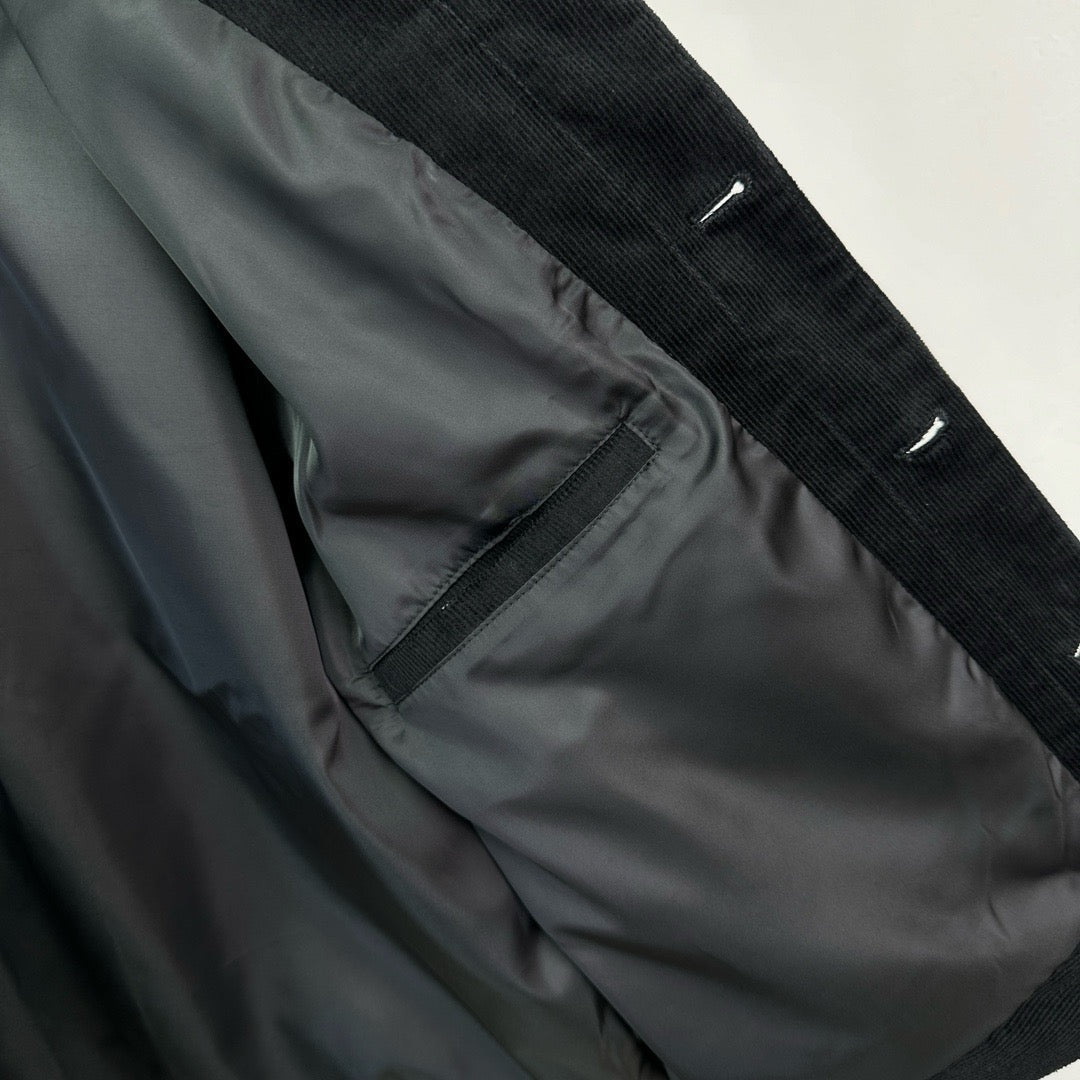 Black Cotton Plain Trucker - Men's