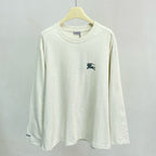 Cream Cotton Embroidered Long-Sleeve - Men's