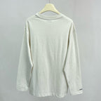Cream Cotton Embroidered Long-Sleeve - Men's