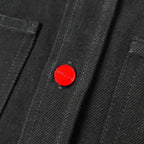 Black Cotton Contrast Button Long-Sleeve - Men's