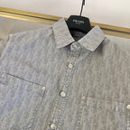 Grey Cotton Striped Long-Sleeve - Men's