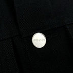 Black Denim Plain Trucker - Men's