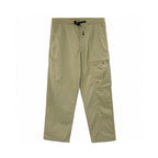 Khaki Cotton Plain Cargo - Men's