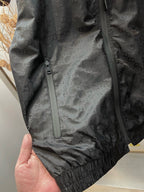 Black Nylon Quilted Hooded - Men's