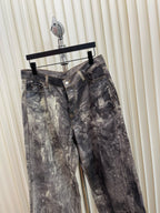 Brown Denim Mud Wash Wide-Leg - Men's