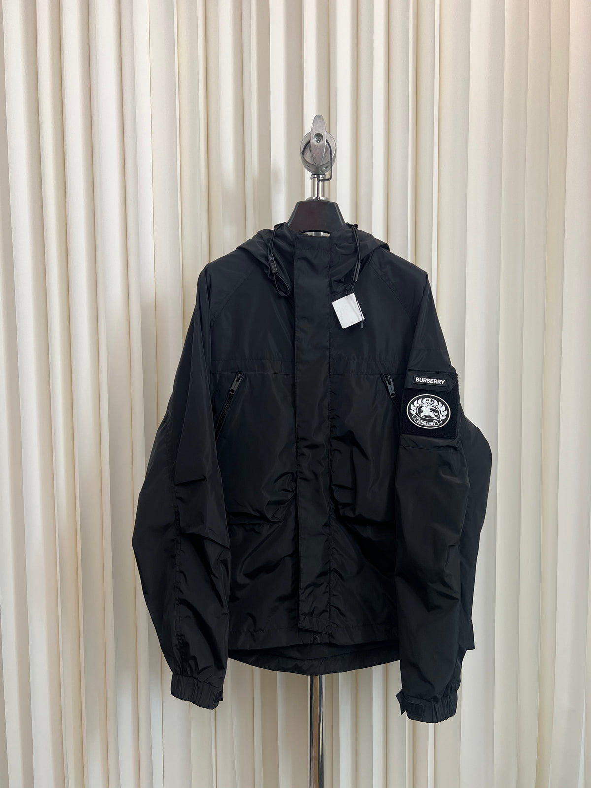 Navy Nylon Patch Parka - Men's