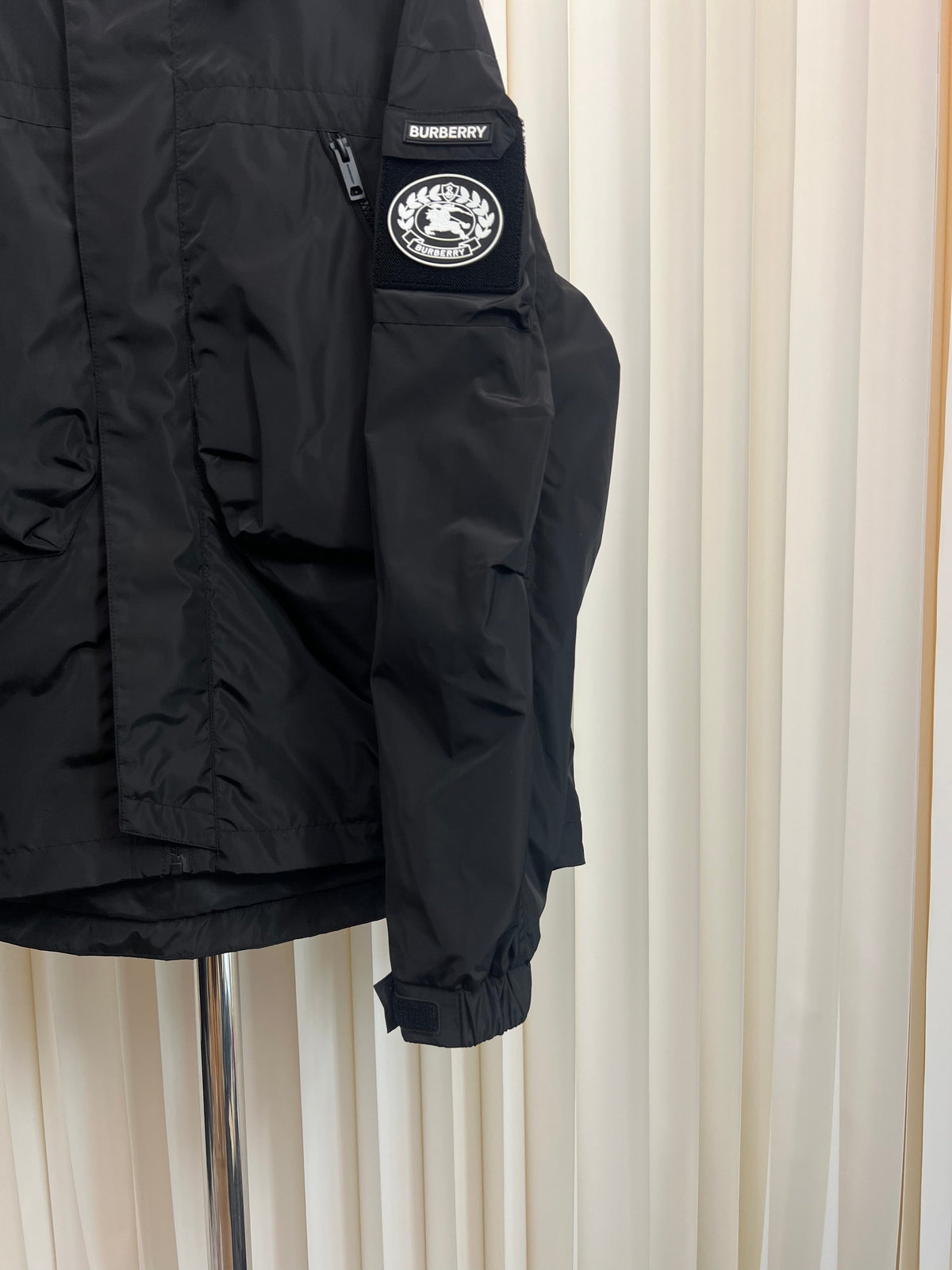 Navy Nylon Patch Parka - Men's