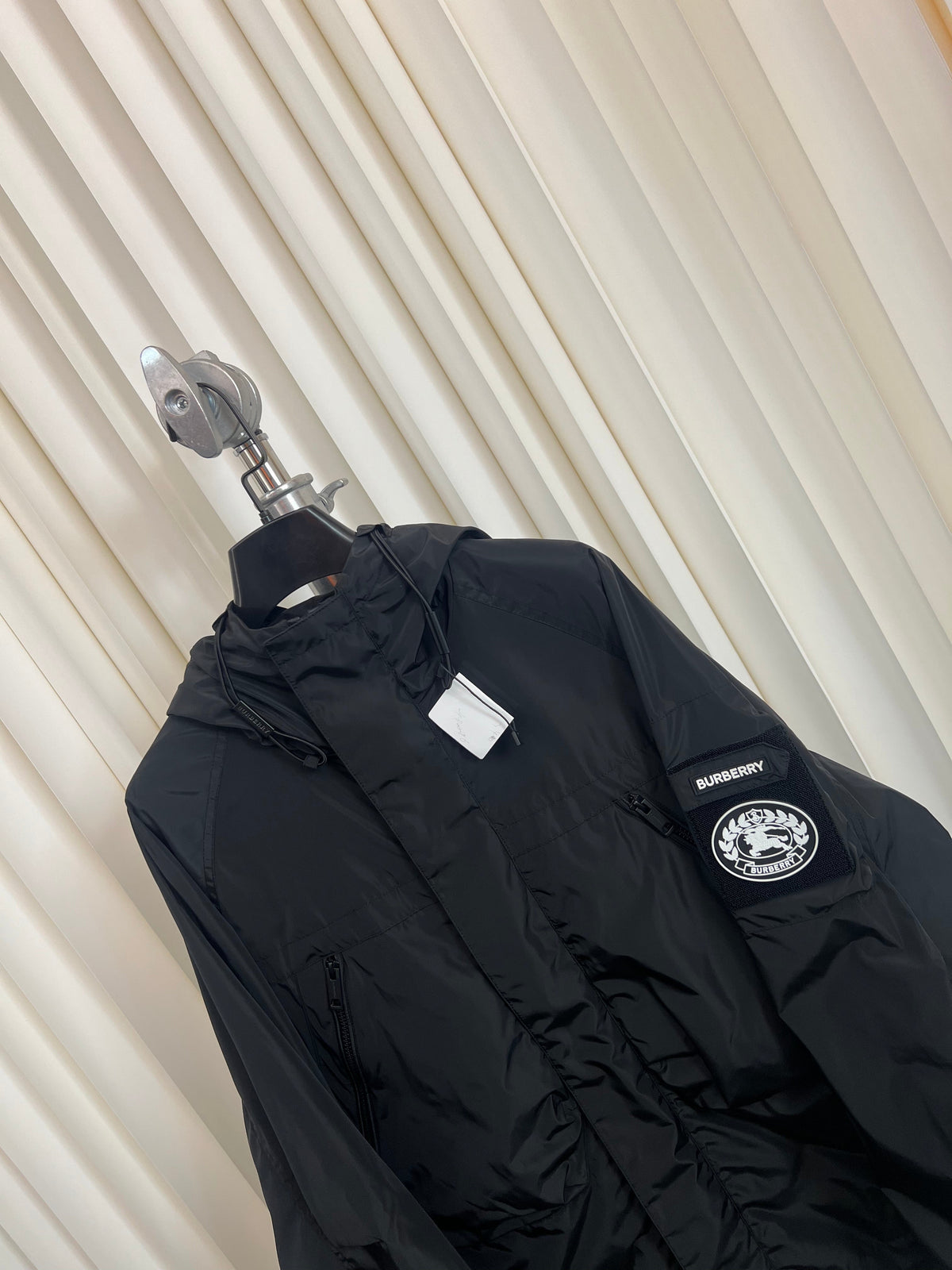 Navy Nylon Patch Parka - Men's