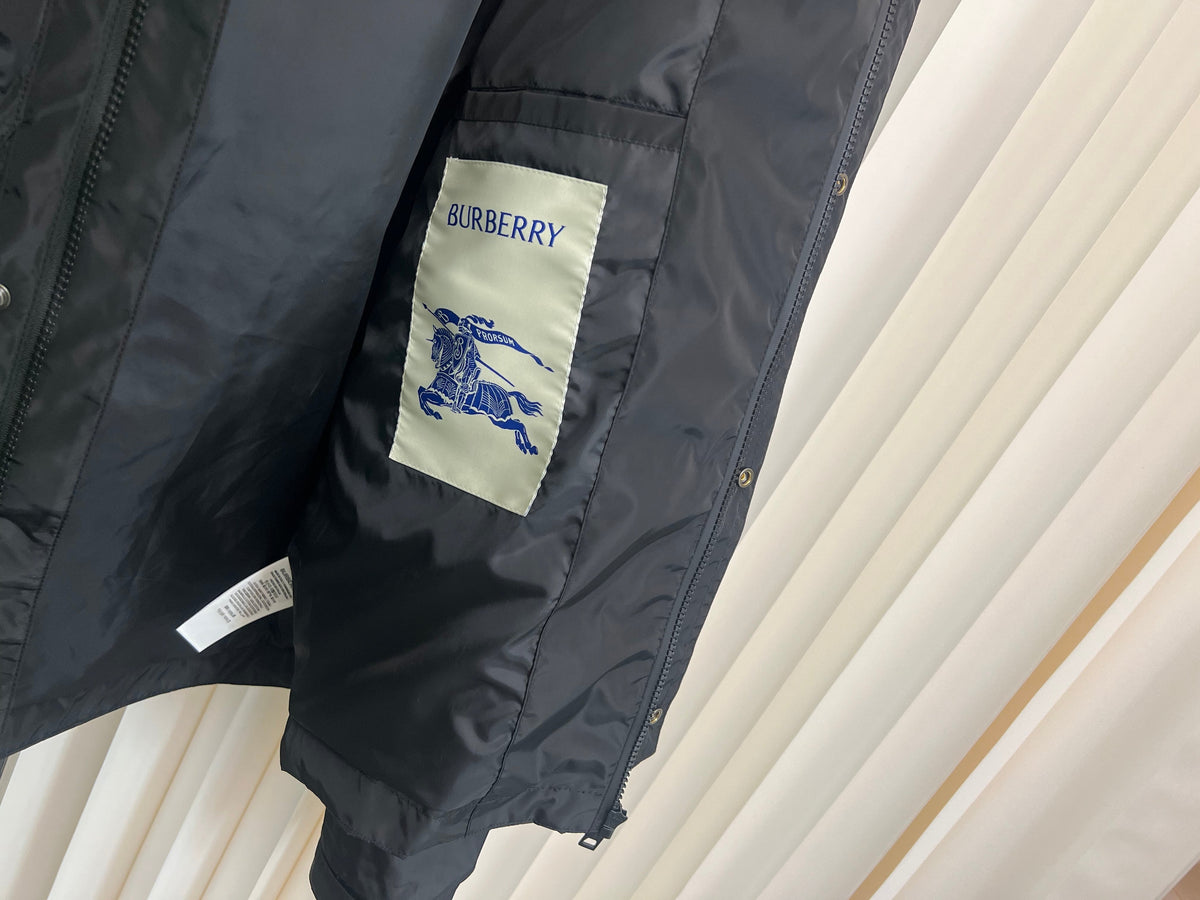 Navy Nylon Patch Parka - Men's
