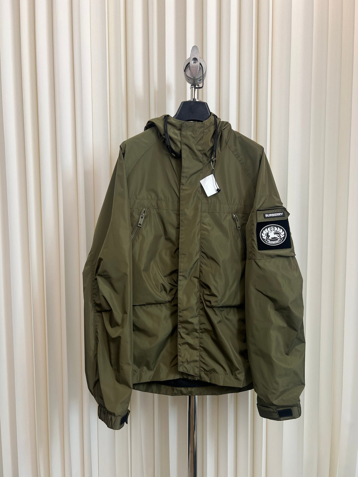 Navy Nylon Patch Parka - Men's