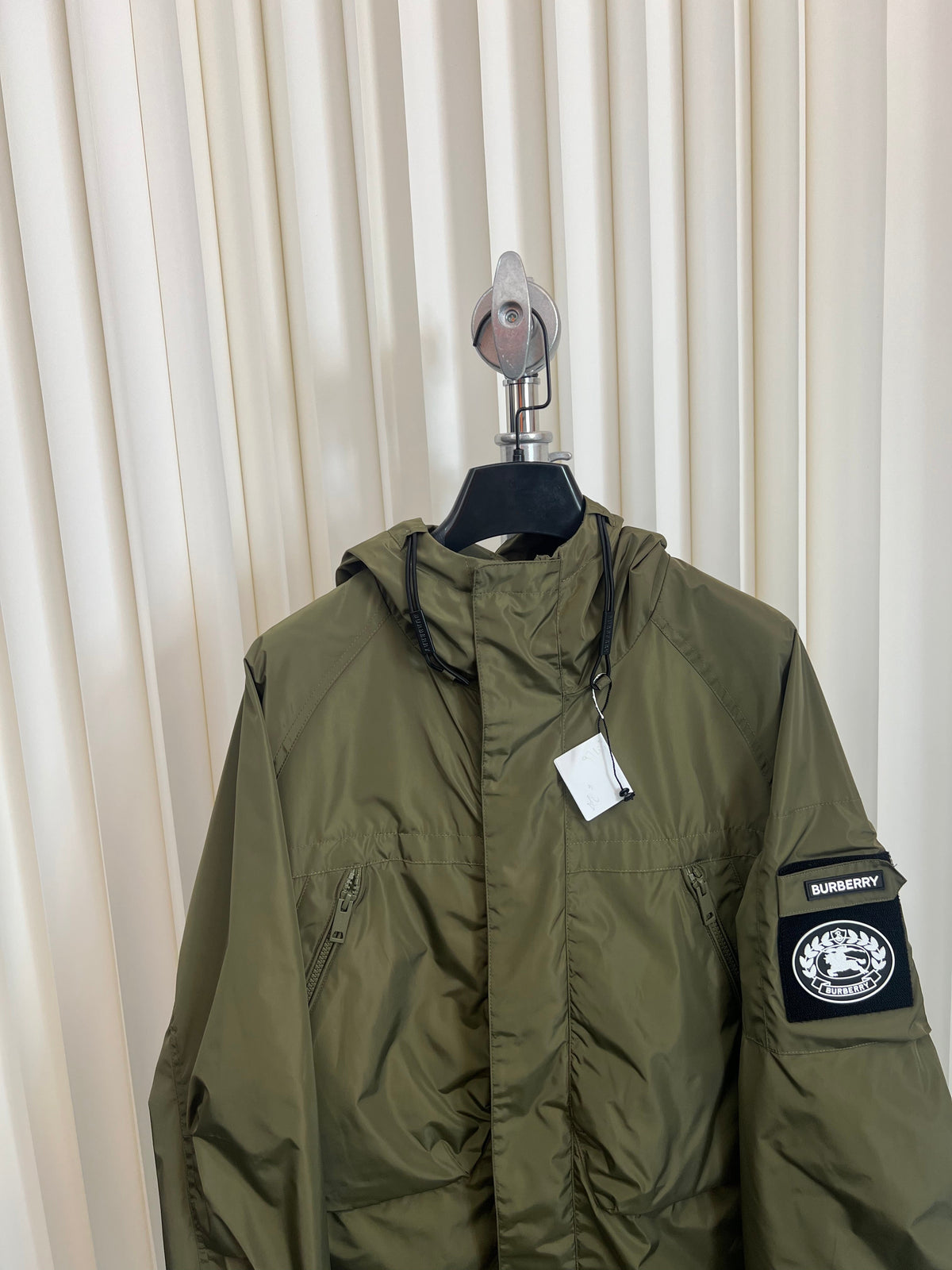 Navy Nylon Patch Parka - Men's