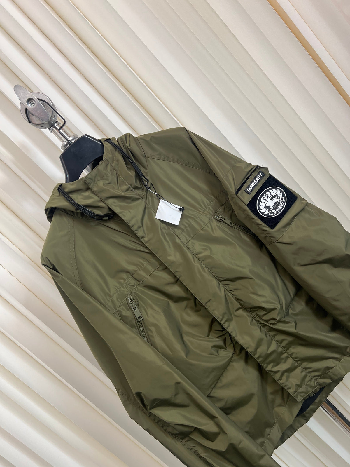 Navy Nylon Patch Parka - Men's