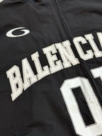 Black Nylon Graphic Varsity - Men's