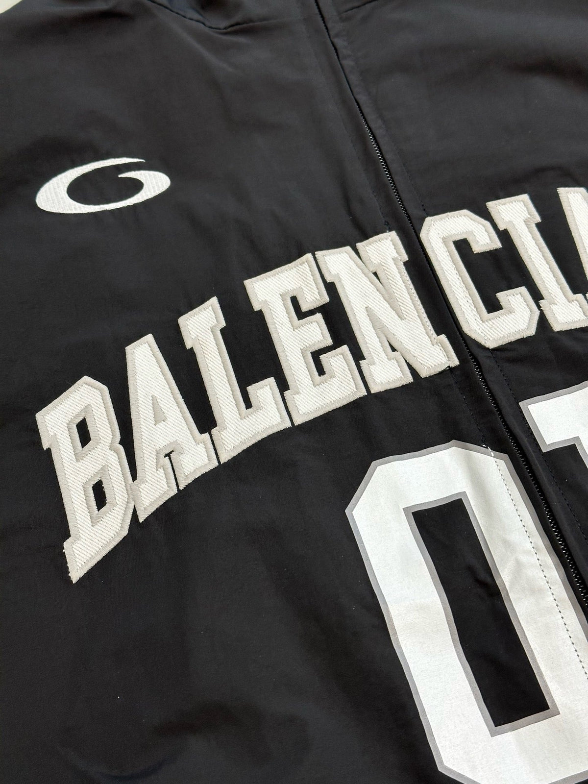 Black Nylon Graphic Varsity - Men's