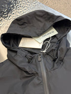 Black Nylon Print Zip-Through - Men's