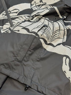 Black Nylon Print Zip-Through - Men's