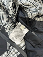 Black Nylon Print Zip-Through - Men's