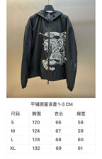 Black Nylon Print Zip-Through - Men's