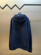 Navy Cotton Plain Zip-Through - Men's