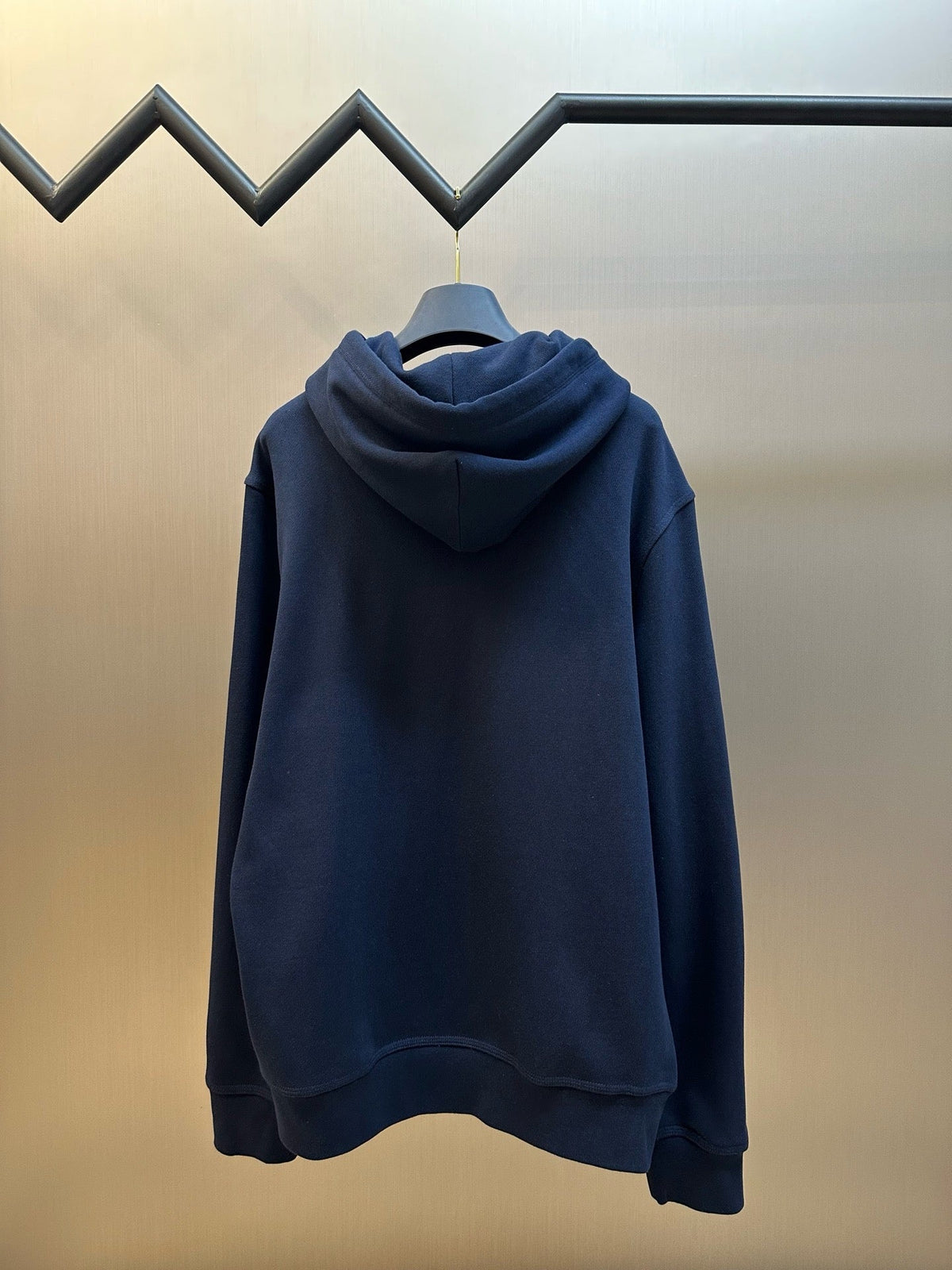 Navy Cotton Plain Zip-Through - Men's
