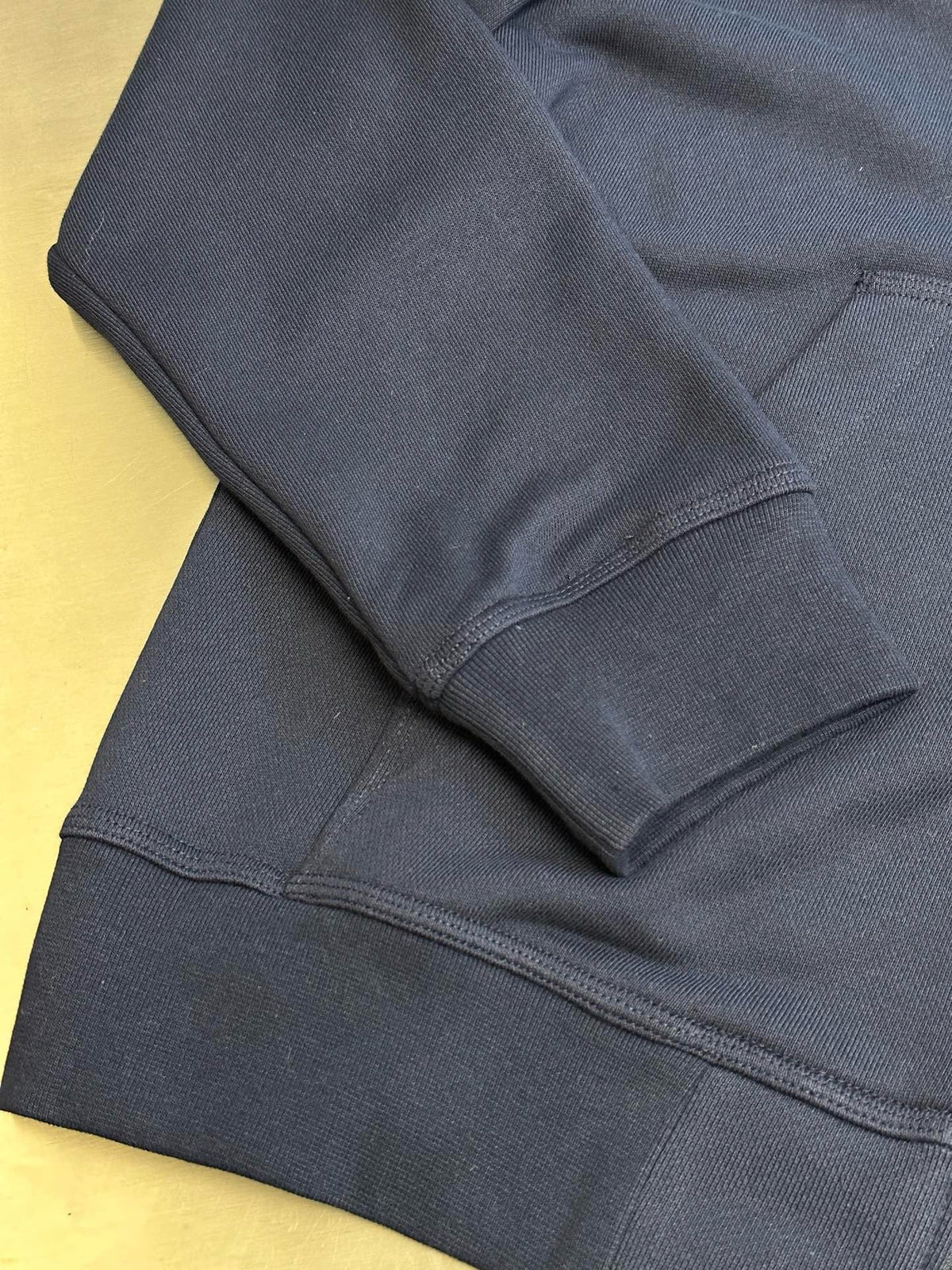 Navy Cotton Plain Zip-Through - Men's