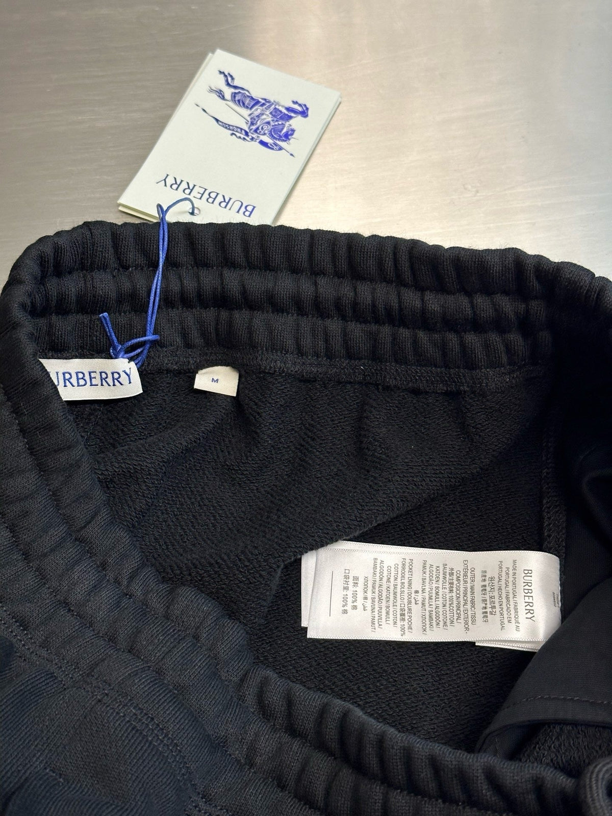 Navy Cotton Drawstring Joggers - Men's
