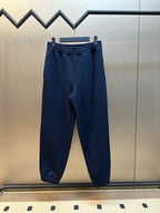Navy Cotton Drawstring Joggers - Men's