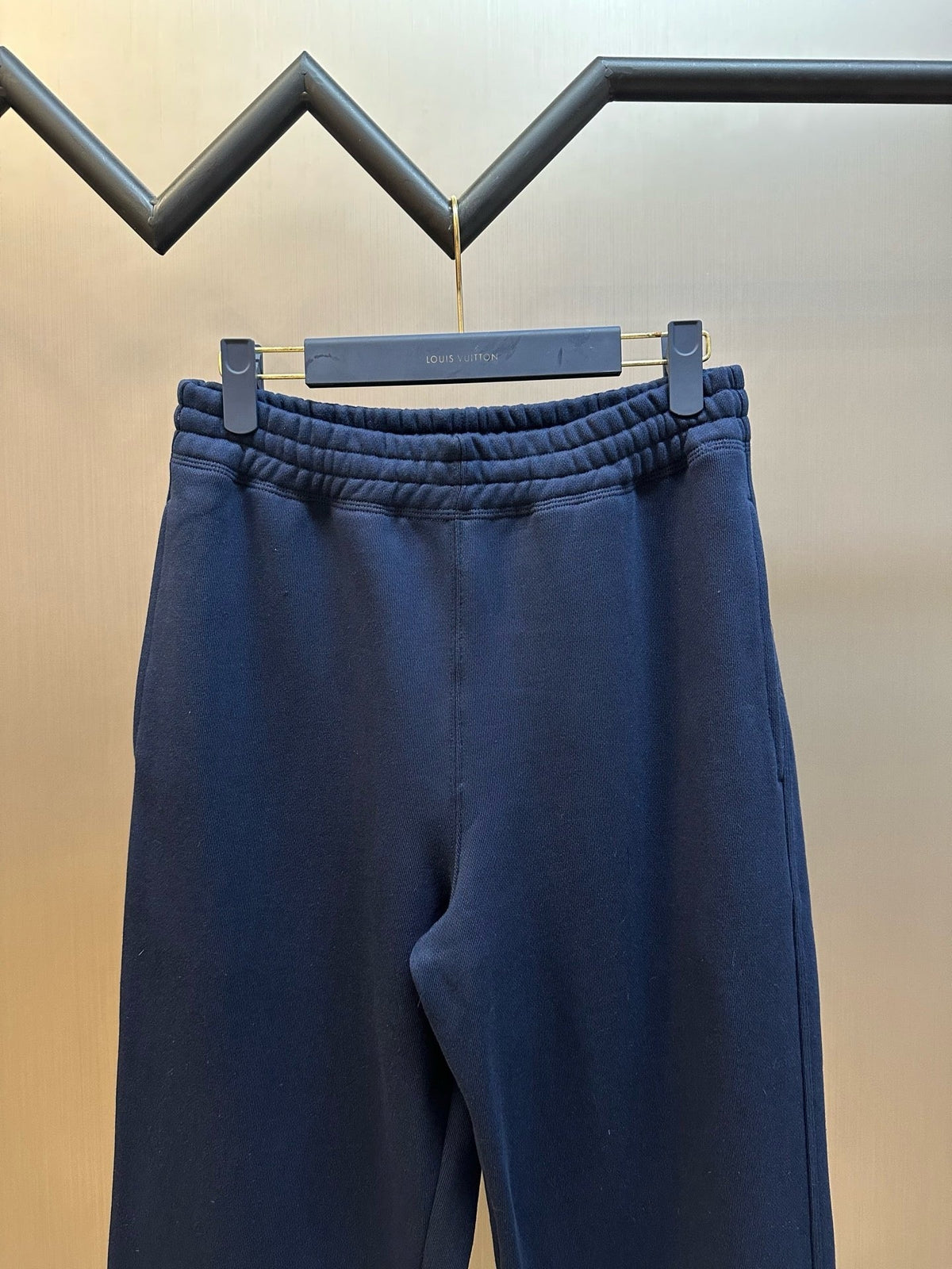 Navy Cotton Drawstring Joggers - Men's
