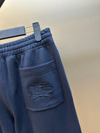 Navy Cotton Drawstring Joggers - Men's