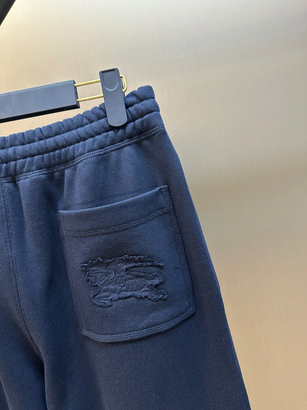 Navy Cotton Drawstring Joggers - Men's