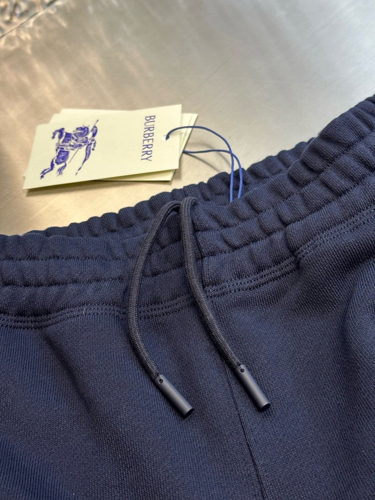 Navy Cotton Drawstring Joggers - Men's