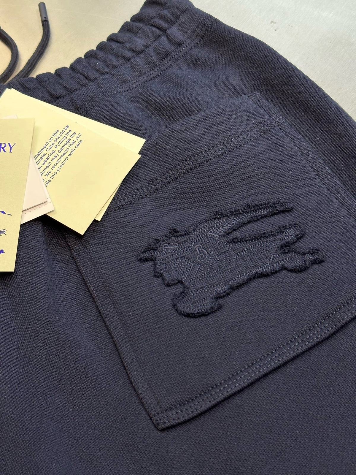 Navy Cotton Drawstring Joggers - Men's
