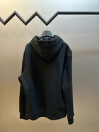 Black Cotton Check Trim Zip-Through - Men's
