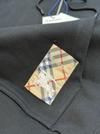 Black Cotton Check Trim Zip-Through - Men's