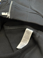 Black Cotton Check Trim Zip-Through - Men's